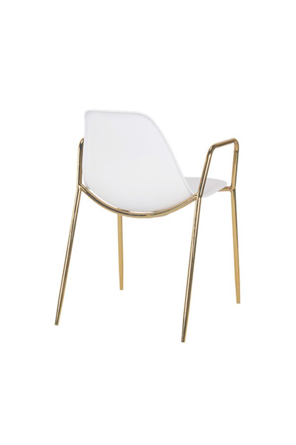 Stellar Chair in Weiß mit Rahmen in Gold – Bild 5