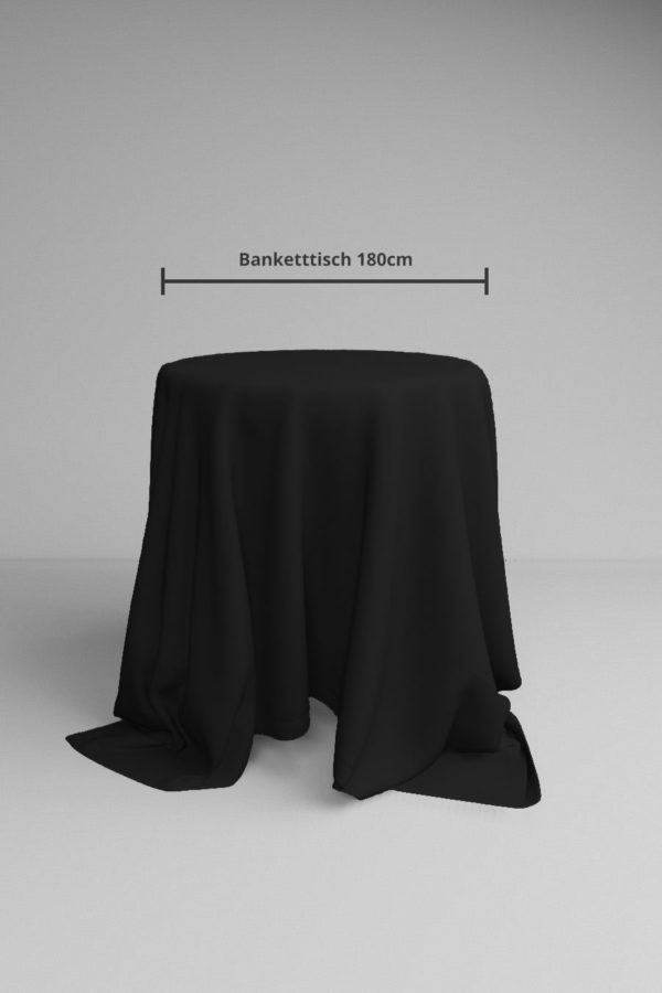 Runde Tischdecke in schwarz matt  | ⌀ 330 cm
