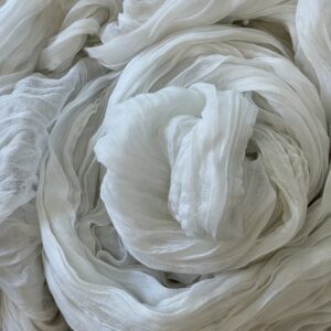 Fineart Chiffon-Tischläufer Offwhite 70x250cm