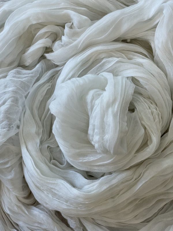 Fineart Chiffon-Tischläufer Offwhite 70x250cm