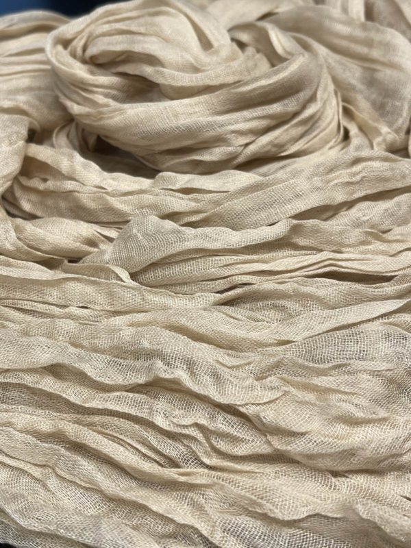 Fineart Chiffon-Tischläufer Sandshell 70x250cm