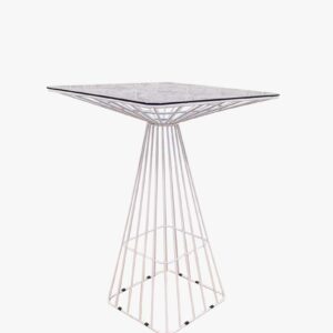 Wire Bar Table in weiß Stehtisch