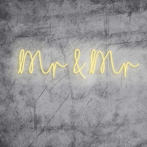 Neon Schriftzug "Mr & Mr"
