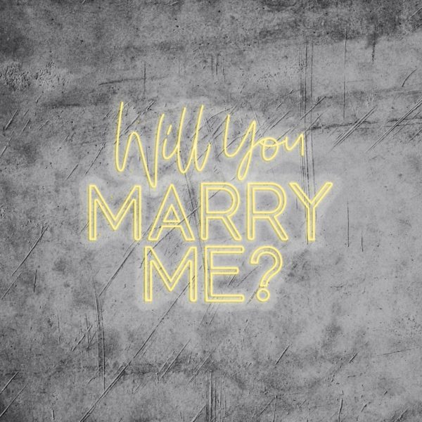 Neon Schriftzug "Will you Marry Me?"