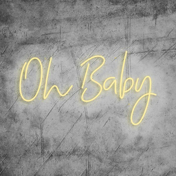 Neon Schriftzug "oh baby"