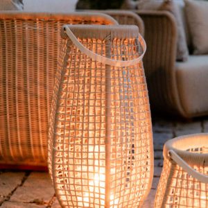 Outdoor-Laterne offwhite 65cm