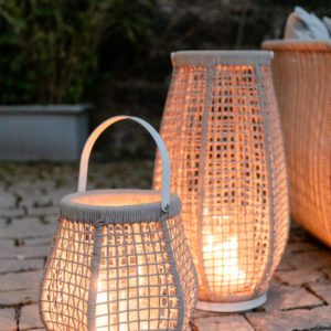 Outdoor-Laterne offwhite 35cm