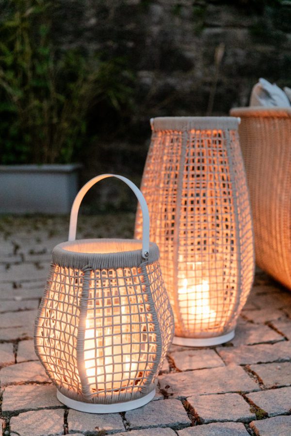 Outdoor-Laterne offwhite 35cm