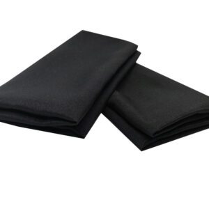 Stoffserviette aus Polyester in schwarz matt
