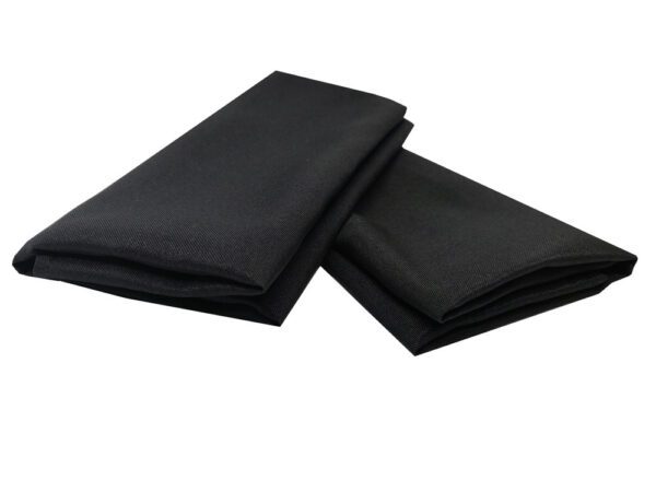 Stoffserviette aus Polyester in schwarz matt