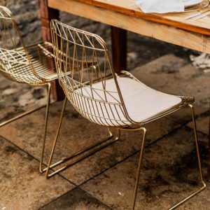Sitzkissen für Lucy Wire Chairs in weiß
