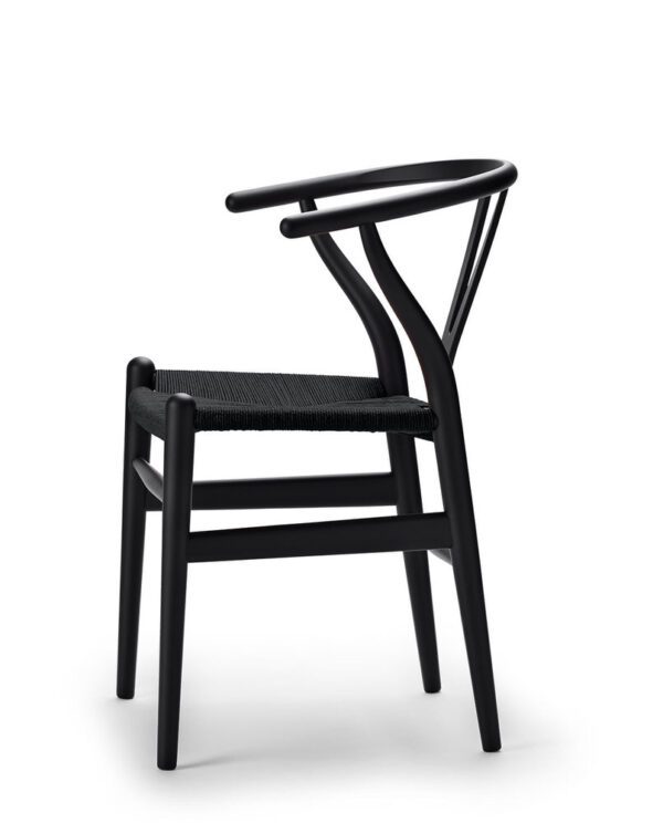 Wishbone Stuhl aus Holz schwarz