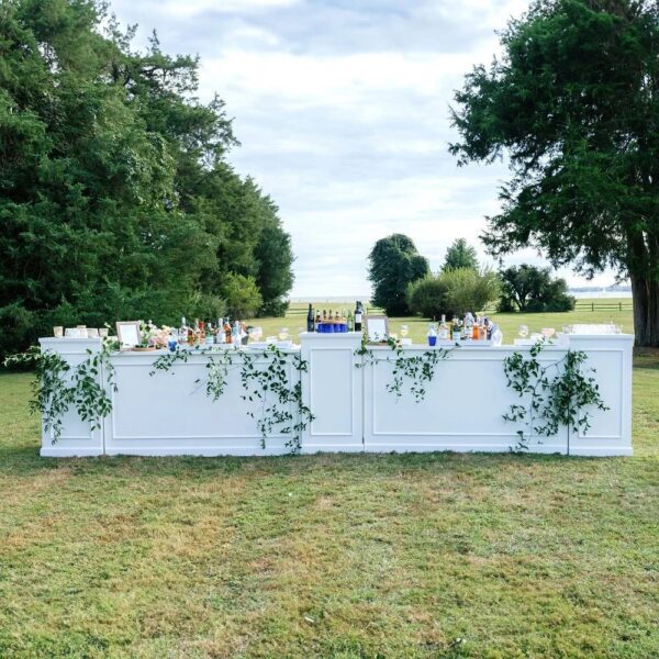Mobile Bartheke weiß 1/4 curved 171x76x106cm – Bild 9