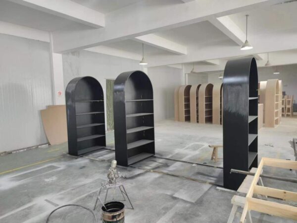 Bar Rückbuffet "round arch" für Gläser 120x210x42cm schwarz