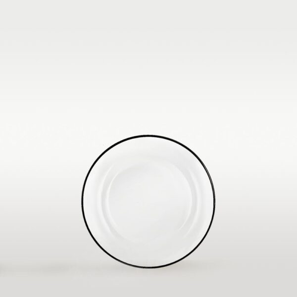 Brotteller aus Glas mit schwarzem Rand ⌀ 15,5cm