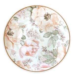 Rose Flower goldrand Porzellan Platzteller 30,5cm