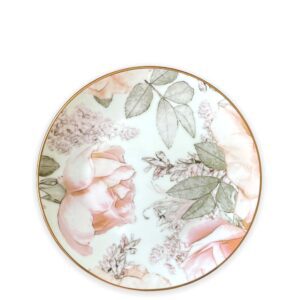 Rose Flower goldrand Porzellan Speiseteller 26,5cm