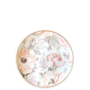 Rose Flower goldrand Porzellan Vorspeiseteller / Dessertteller 20cm