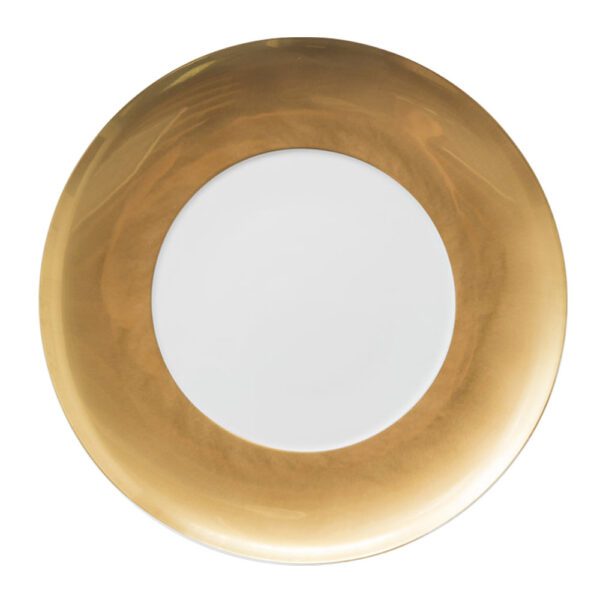 4tlg. Porzellan Teller-Set Shine Gold mit goldrand – Bild 2
