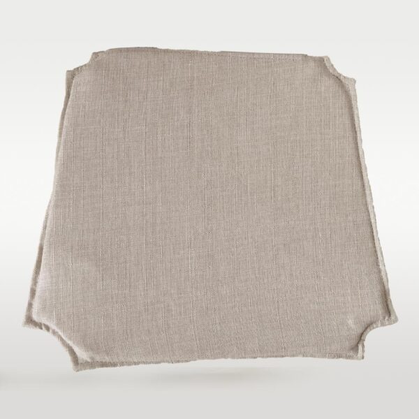Leinen Sitzkissen für Wishbone Stuhl beige