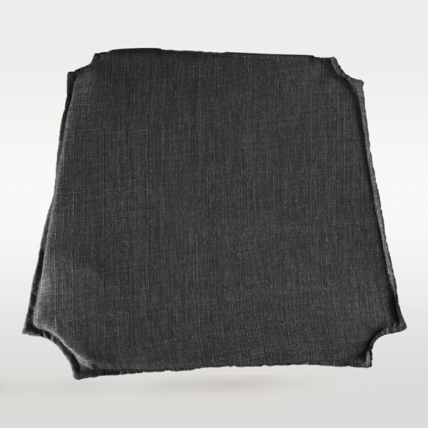 Leinen Sitzkissen für Wishbone Stuhl schwarz