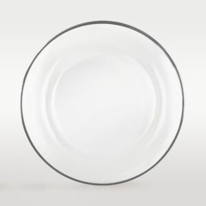 Platzteller Glas mit Silberrand klar ⌀ 33cm