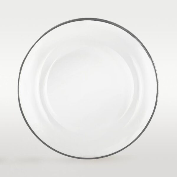Platzteller Glas mit Silberrand klar ⌀ 33cm