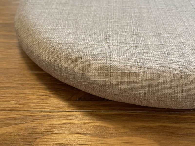 Leinen Sitzkissen rund ∅33cm naturgrau beige – Bild 2
