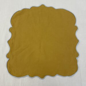 Leinenservietten Scalloped Senfgelb