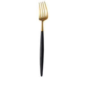 Besteck Schwarz Gold - Vorspeisegabel