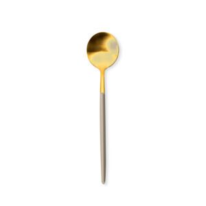 Besteck Beige & Gold - Dessertlöffel