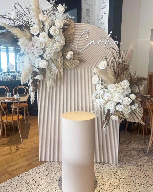 Backdrop Welle beige 200x100cm