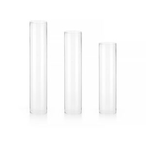 Hurricane Glaszylinder ohne Boden 3er Set: 7 x 50cm + 55cm + 60cm
