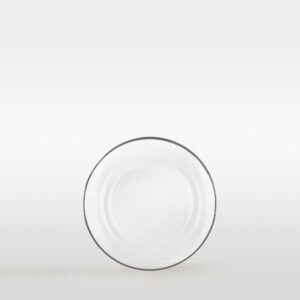 Brotteller Glas mit Silberrand klar ⌀ 15,5cm