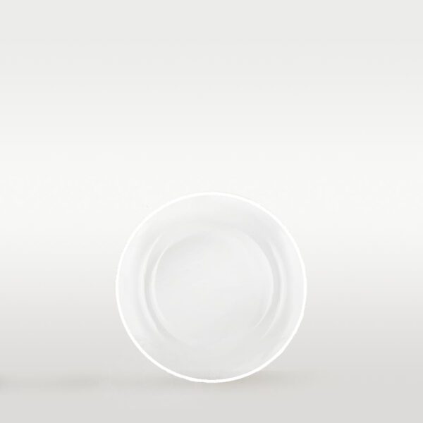 Brotteller aus Glas mit weißem Rand ⌀ 15,5cm
