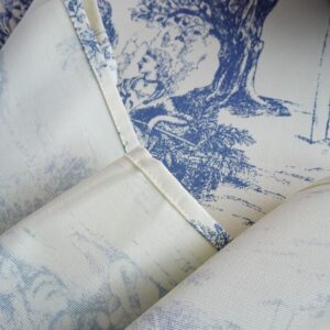Rechteckige Tischdecke toile de jouy blau / ecru | 350x250cm