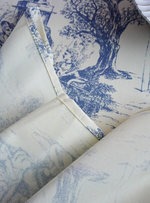 Rechteckige Tischdecke toile de jouy blau / ecru | 350x250cm
