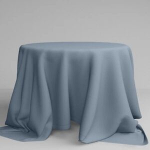 Runde Cocktailtischdecke in Dusty Blue für Stehtische  | ⌀ 330 cm