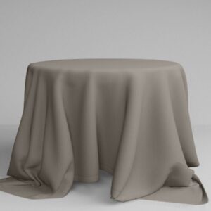 Runde Cocktailtischdecke in Simply Taupe für Stehtische | ⌀ 330 cm