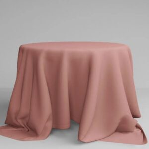 Runde Cocktailtischdecke in Terra Cotta für Stehtische | ⌀ 330 cm