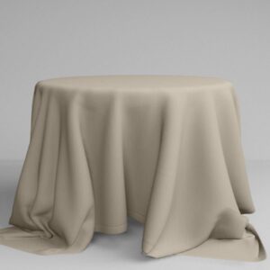 Runde Cocktailtischdecke in Warm Gray für Stehtische | ⌀ 330 cm