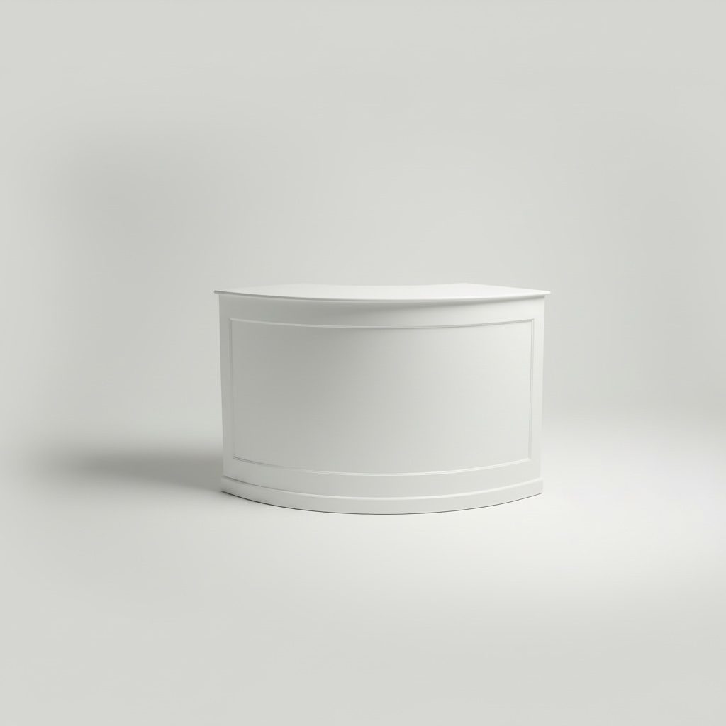 Mobile Bartheke weiß 1/4 curved 171x76x106cm