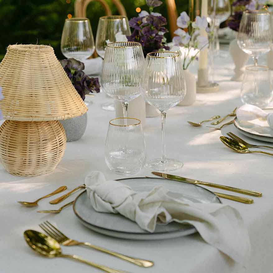 Classy-Serie: Wasserglas mit Goldrand 35cl