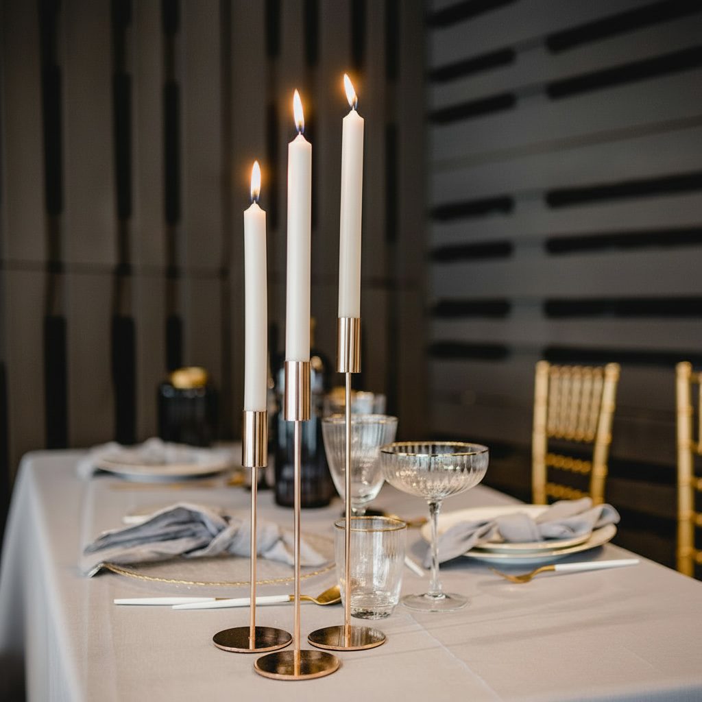 Kerzenständer Modern Gold 3er Set