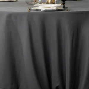 Runde Tischdecke in dunkelgrau  | ⌀ 360 cm