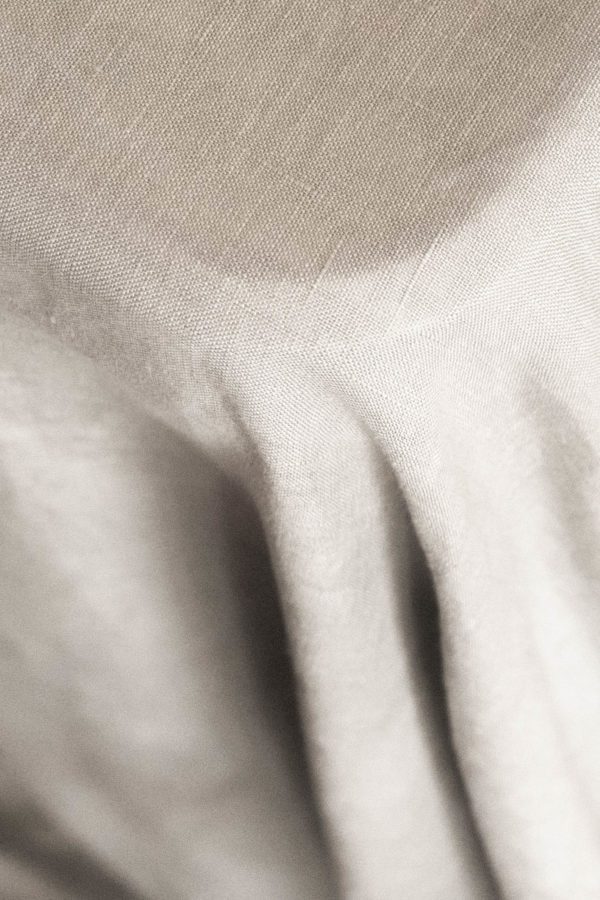 Runde Leinentischdecke in macchiato beige ⌀ 330cm