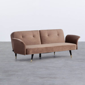 Lounge Sofa, 3-Sitzer Samt Sofa in Latte Macchiato mieten im online Eventverleih für Hochzeiten & Events