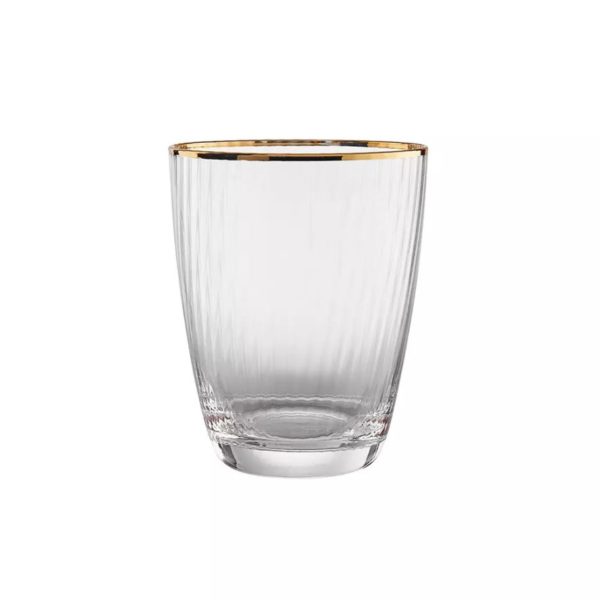 Wasserglas mit Goldrand für Hochzeiten mieten im Eventverleih NRW